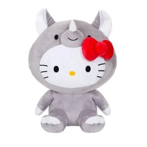 NWT San Rio Collectible Hello Kitty Gray Jungle Plush Rhino